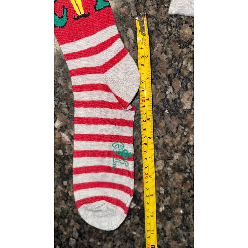 Christmas Sock Bundle Buddy the Elf Striped Crew & Ankle Socks 2 Pair